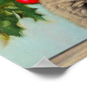 kat en kerstboom poster (Hoek)