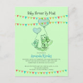 Kat en keuken van baby shower per post uitnodiging briefkaart (Voorkant)