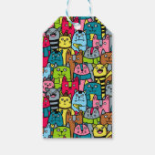 Kat en kittens cadeaulabel (Achterkant)