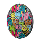 Kat en kittens dartbord (Voorkant Rechts)