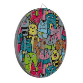 Kat en kittens dartbord (Voorkant Links)