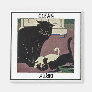 Kat en Kittens Dishwasher Magnet Magneet