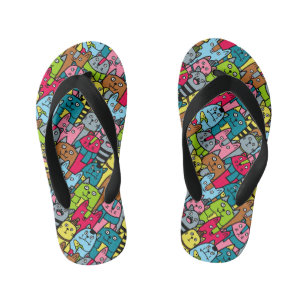 Kat en kittens kinder teenslippers