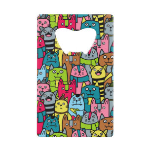 Kat en kittens kredietkaart flessenopener