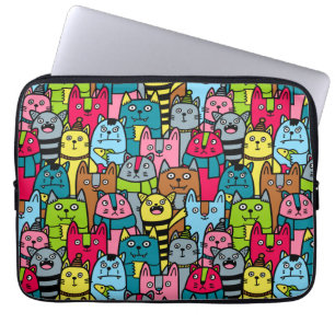 Kat en kittens laptop sleeve