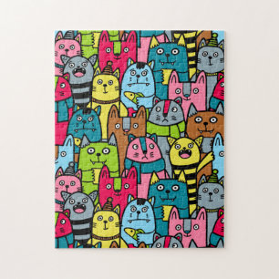 Kat en kittens legpuzzel