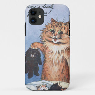 Kat en Kittens, Louis Wain iPhone 11 Hoesje