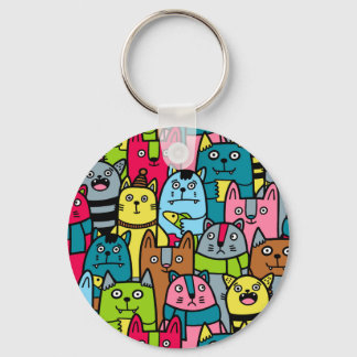 Kat en kittens sleutelhanger