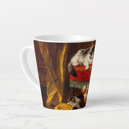 Kat en Kittens spelen met voorzitter Latte Mok (Linkerhoek)