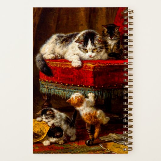 Kat en Kittens spelen met voorzitter Notitieboek (Achterkant)