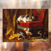 Kat en Kittens spelen met voorzitter Raamsticker (Vel 2)