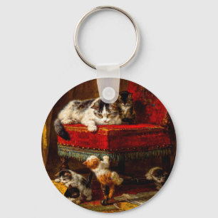 Kat en Kittens spelen met voorzitter Sleutelhanger