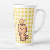 Kat en kleine kip latte mok (Rechts)