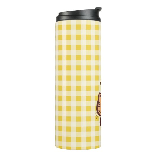 Kat en kleine kip thermosbeker (Gedraaid links)