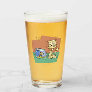 Kat en klip van viskuit glas