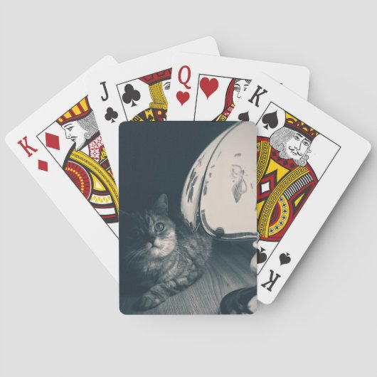 Kat- en lampgeluidfoto pokerkaarten (Achterkant)