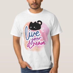 Kat en leuk design T-shirt