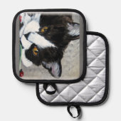 Kat en lieveheersbeestjes Oven Mitts & Pot Holders Pannenlap (Voorkant / Achterkant)