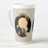 Kat en maan 2 latte mok (Linkerhoek)