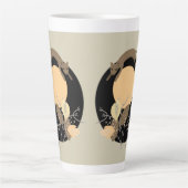 Kat en maan 2 latte mok (Voorkant)