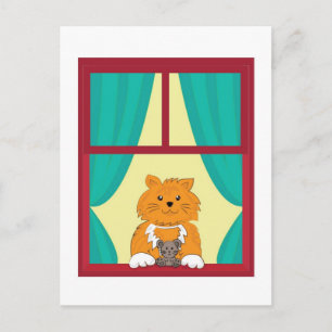 Kat en muis briefkaart