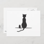 kat en muis briefkaart (Voorkant / Achterkant)