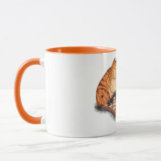 Kat en muis die schaafschaafschotel afschilderen F Mok (Links)