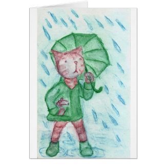 Kat en muis in de regen