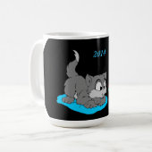 Kat en muis- koffiemok (Voorkant links)