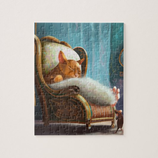Kat en muis legpuzzel (Verticaal)