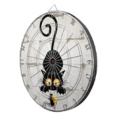 Kat en muis met tekenfilm op kaasdeeg dartbord (Voorkant Rechts)