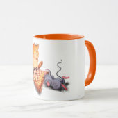 Kat en muis Mok van kazen afspelen - Schilderen (Voorkant rechts)