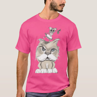Kat en muis retro t-shirt