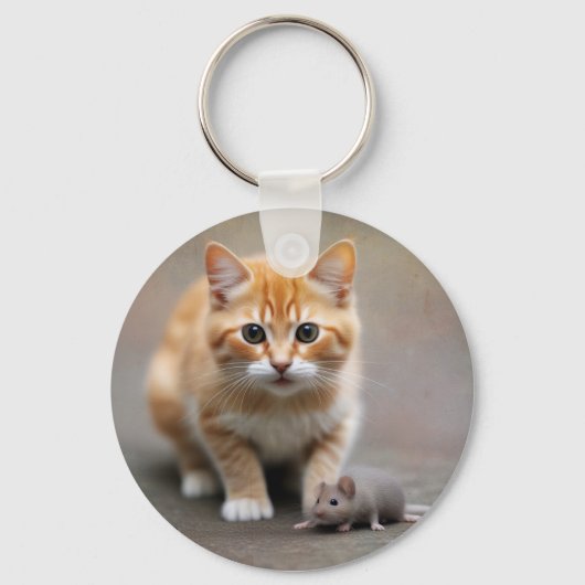 Kat en Muis Sleutelhanger (Voorkant)