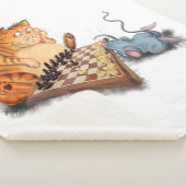 Kat en muis spelen schaak Sherpa Blanket Sherpa Deken (3/4)