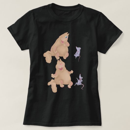 Kat en muis T-Shirt (Design voorkant)