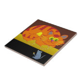 Kat en muis tegeltje (Zijkant)