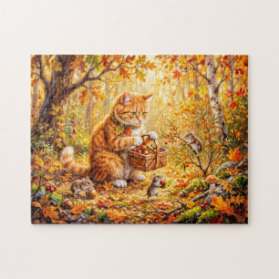 Kat en Muizen Bos Winter Vergadering Legpuzzel