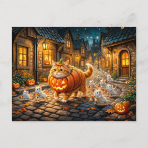 Kat en Muizen Halloween Stadswandeling Briefkaart