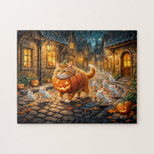 Kat en Muizen Halloween Stadswandeling Legpuzzel