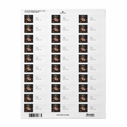 Kat- en muizenfamilie etiket (Full Sheet)