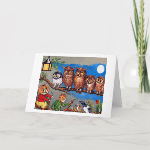 Kat en Owl, Louis Wain Kaart