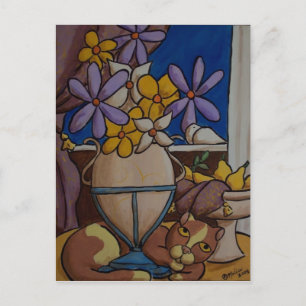Kat en peren briefkaart