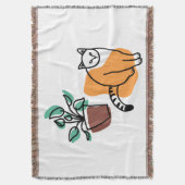 Kat en plant deken (Voorkant Verticaal)