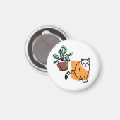 Kat en plant magneet (Voorkant / Achterkant)