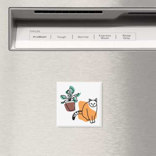Kat en plant magneet (Insitu (Vaatwasser))