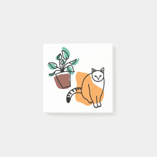 Kat en plant post-it® notes (Voorkant)