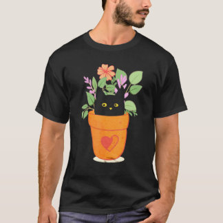 Kat En Plant Voor Plantenverzorger Tuinieren T-shirt