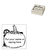 Kat en pompoen 2, illustratiezegel 	rubberstempel (Gestempeld)