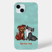 Kat en pop, Jouw tekst bewerken Case-Mate iPhone Case (Achterkant)